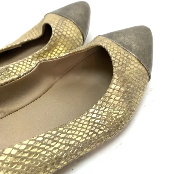 Kenneth Cole REACTION Gold Flats Slip On Shoes 7.5 - Picture 4 of 16